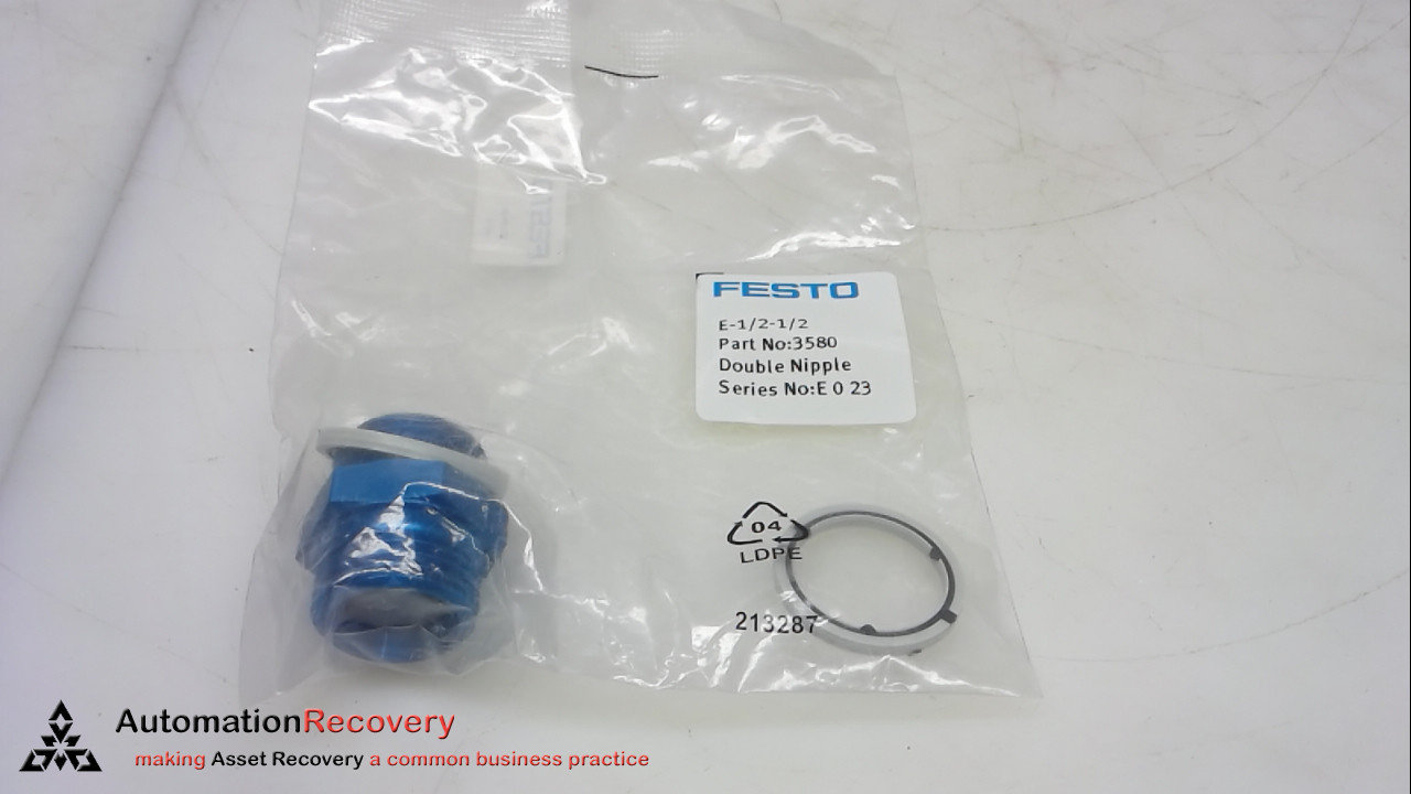 FESTO E-1/2-1/2 DOUBLE NIPPLE STRAIGHT,MALE THREAD G1/2″, NEW #258388