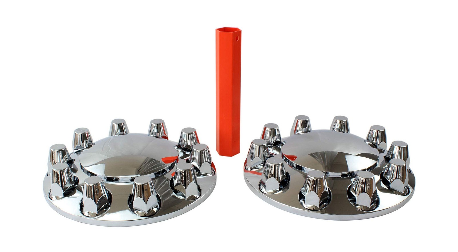 MRJLK Chrome ABS Complete Axle Cover Set with Standard Hub Caps and 33mm Scre…