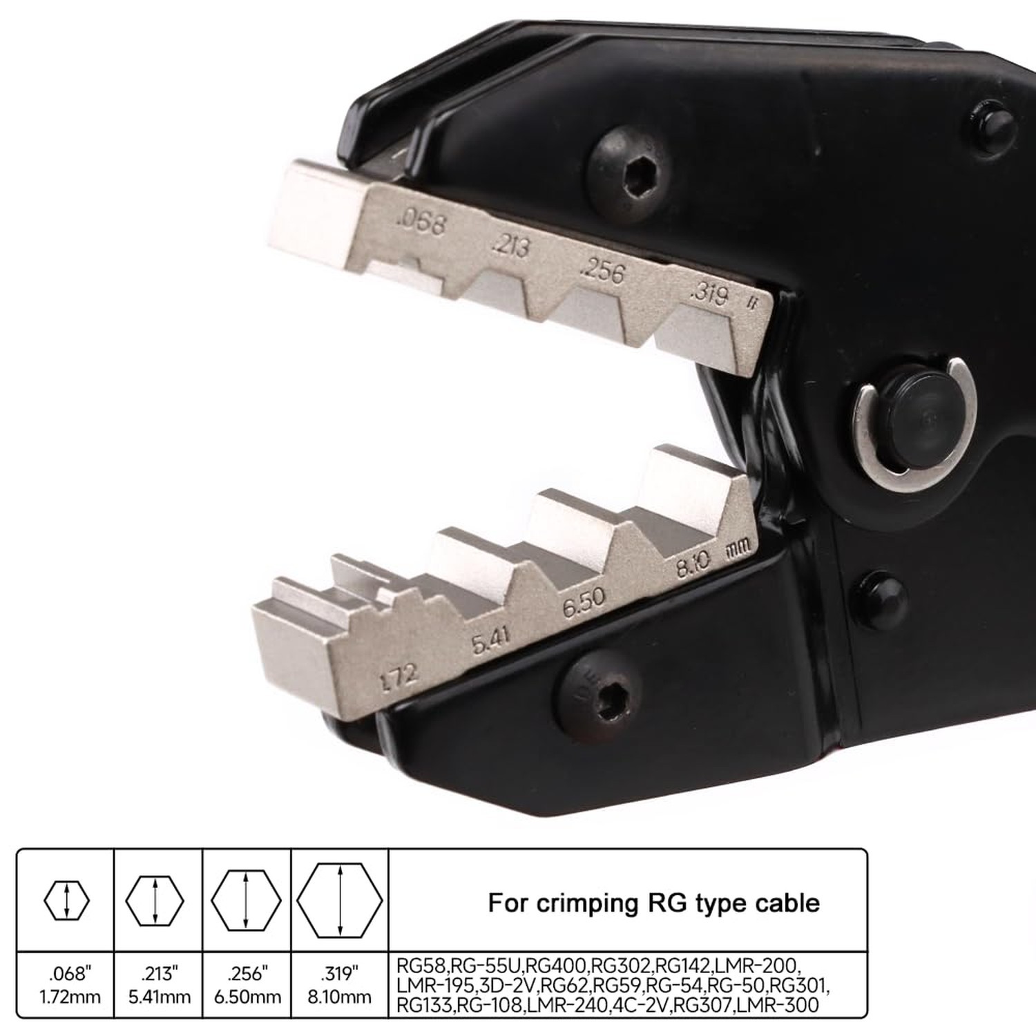 Coaxial Crimping Tool for RG Type Cable -RG7,8,11,22U,63,83,114,133,144,149,1…