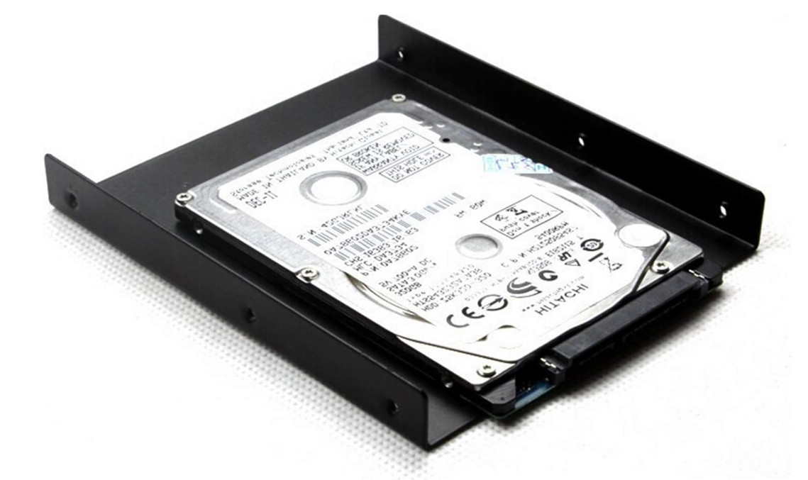 HDD SSD Mounting Bracket 2.5 to 3.5 Adapter Hard Drive Holder (Single Drive, 2 P