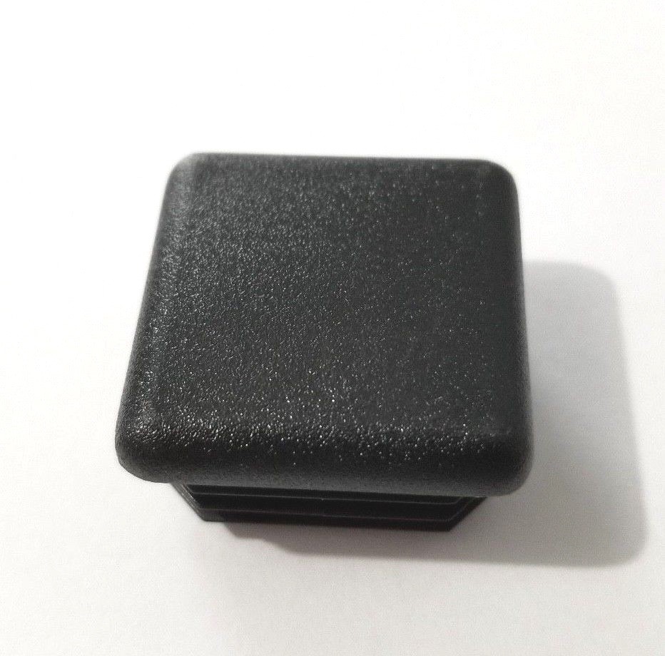 (4) Square 1-1/4″ 1.25″ 14-20 Gage Black Tubing End Plugs Plastic Insert Caps