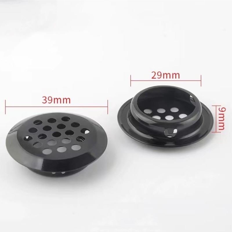 30Pcs 29mm Circular Soffit Vent, Stainless Steel Circular Air Vents, Black Bevel