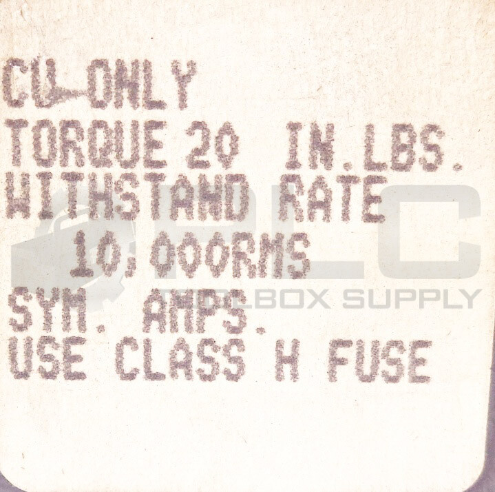 USD H25060-S FUSE HOLDER 60C/75C WIRE 60A-250V