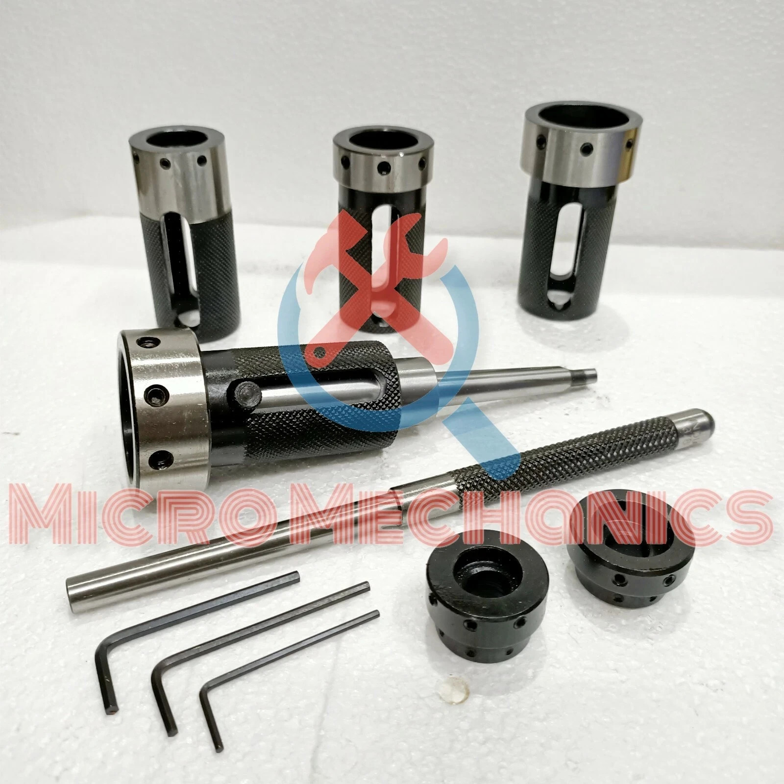 Lathe Tailstock Die Holder Set Of 6 Floating Type MT1 SHANK Holds Metric Die