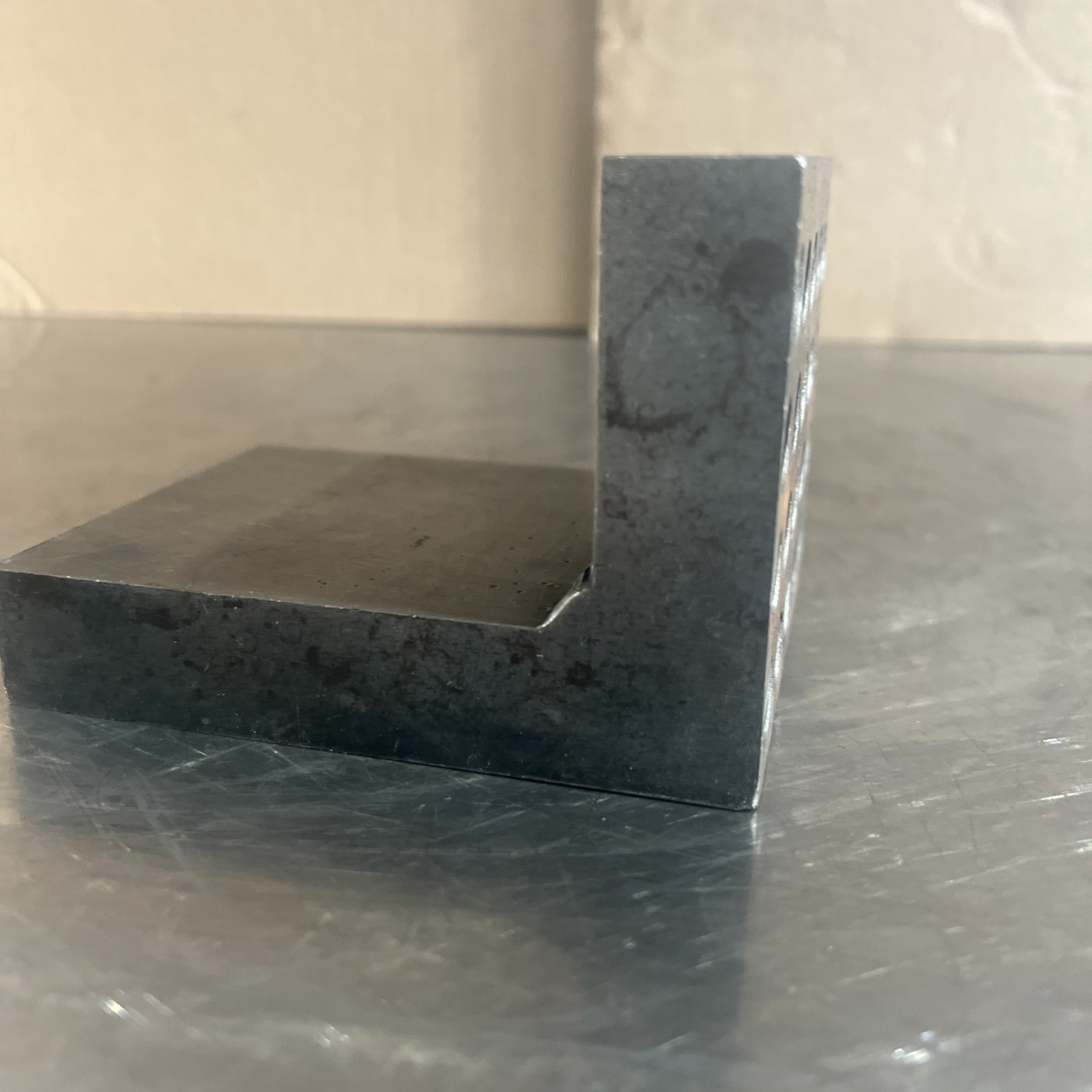 Machinist Tool, Angle Plate With Threaded Holes, Steel, Used Surplus