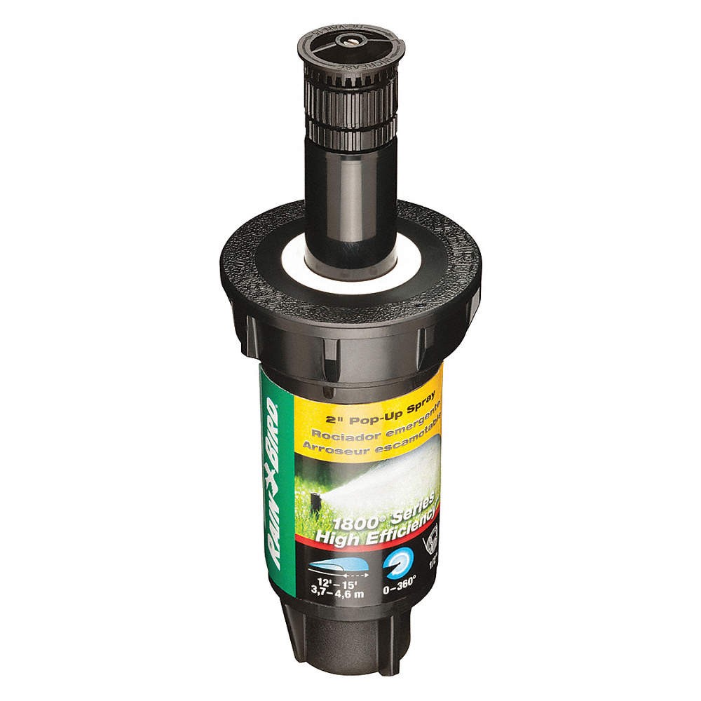 RAIN BIRD 1802HEVN15 Spray Head for Shrubs,4inH,Plastic,Steel 40JJ77