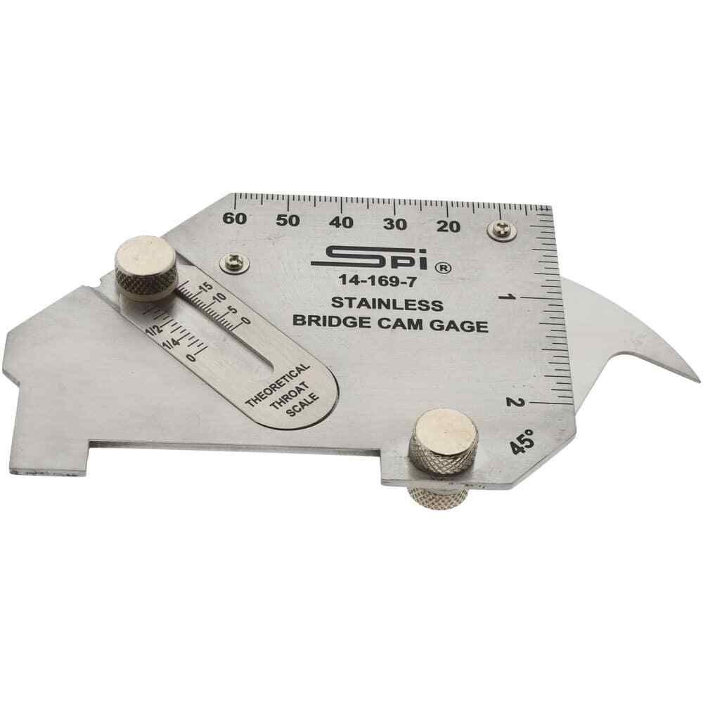 SPI 14-169-7 Stainless Steel Bridge Cam Gage: 1/8 to 3/4 inch ( 3 to 20 mm)
