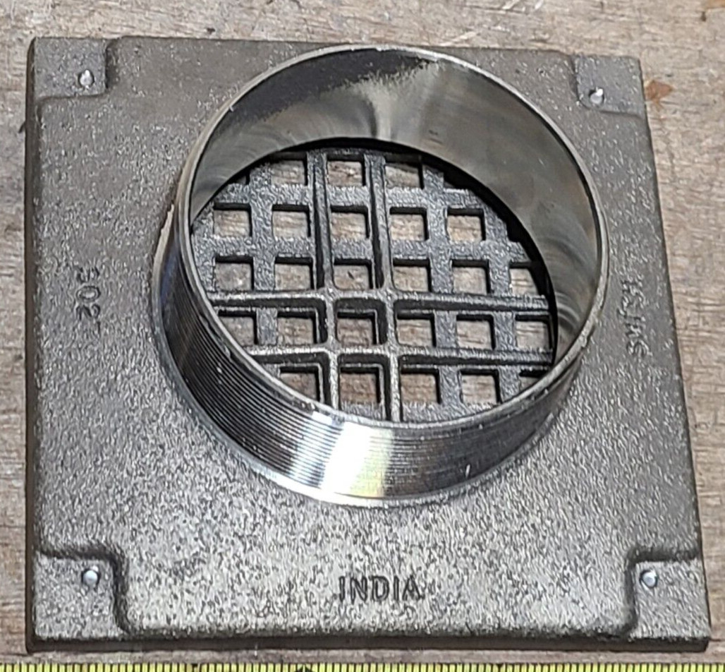 Jay R Smith Mfg. B06NB 6″ Sq uare Nickel Bronze Grate Floor Drain w/ Screws