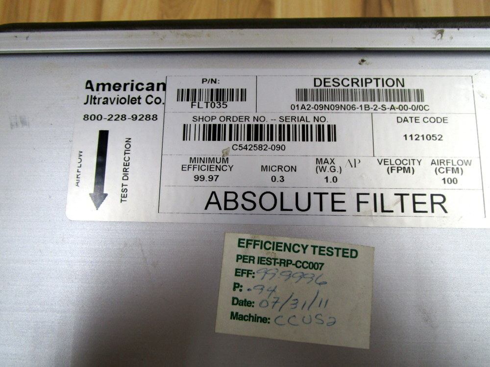 American UltraViolet FLT035 Filter W/Bent Grids