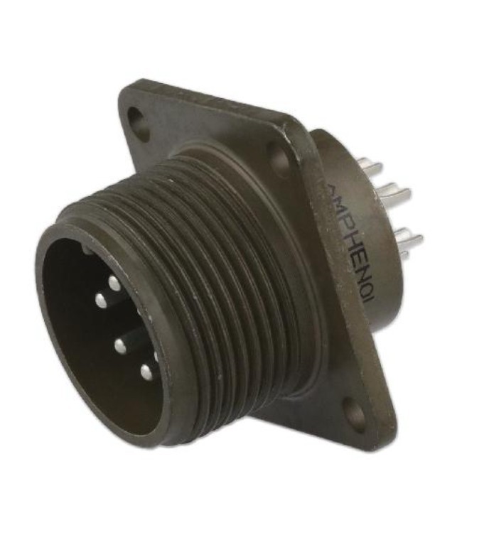 Amphenol 97-3102A-14S-06P 6-Pin Chassis Mount Male Receptacle BRAND NEW IN BAG!