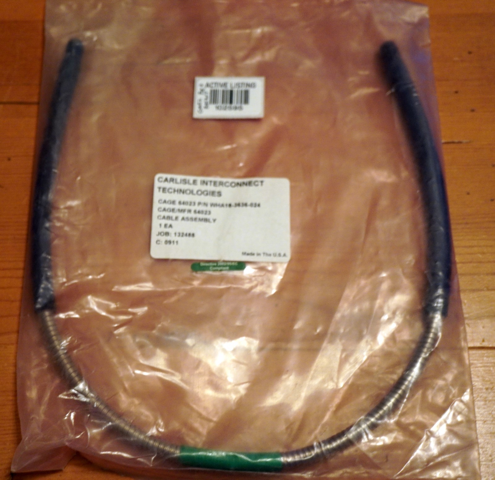 1- CARLISLE INTERCONNECT TECHNOLOGIES WHA18-3636-024 Armored Workhorse RoHS