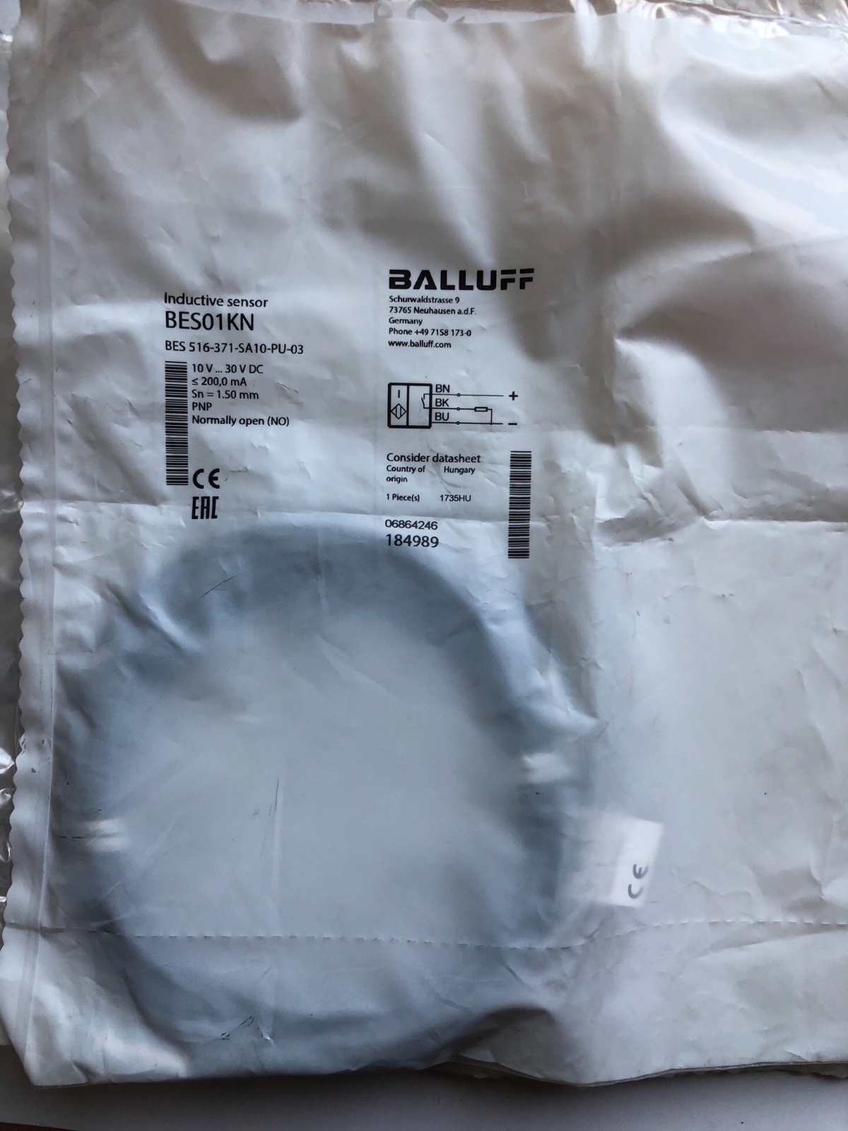 1P BALLUFF BES01KN BES 516-371-SA10-PU-03 Accept counteroffer