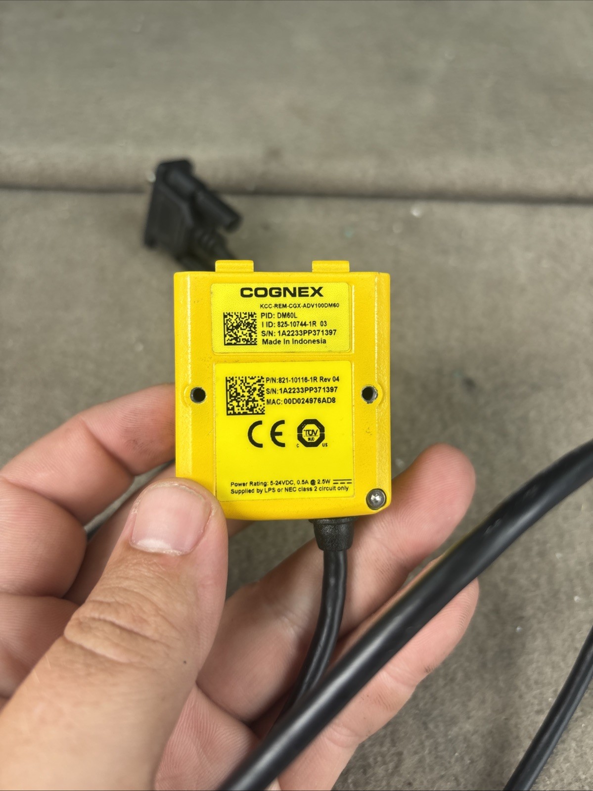 Cognex DM60L Barcode Scanner 825-0405-1R / 821-0097-2R