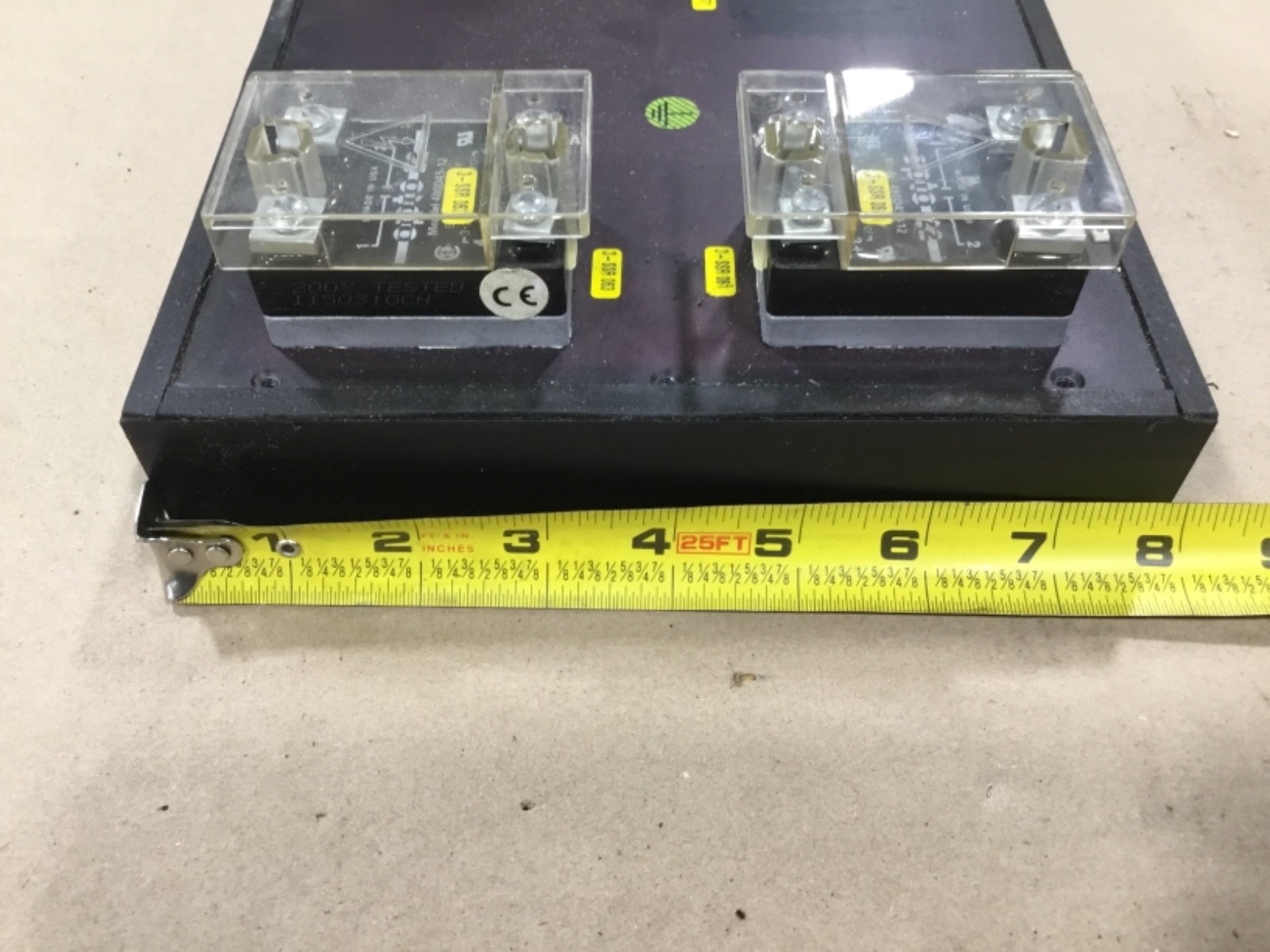 Heatsink With 4 Solid State Relays 480D45-12 Opto 22 Relay Base #958DKB61PR3