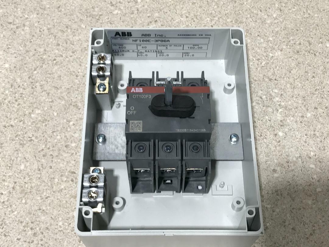 ABB NF100E-3PB6A 600V 3P 100Amps NEW