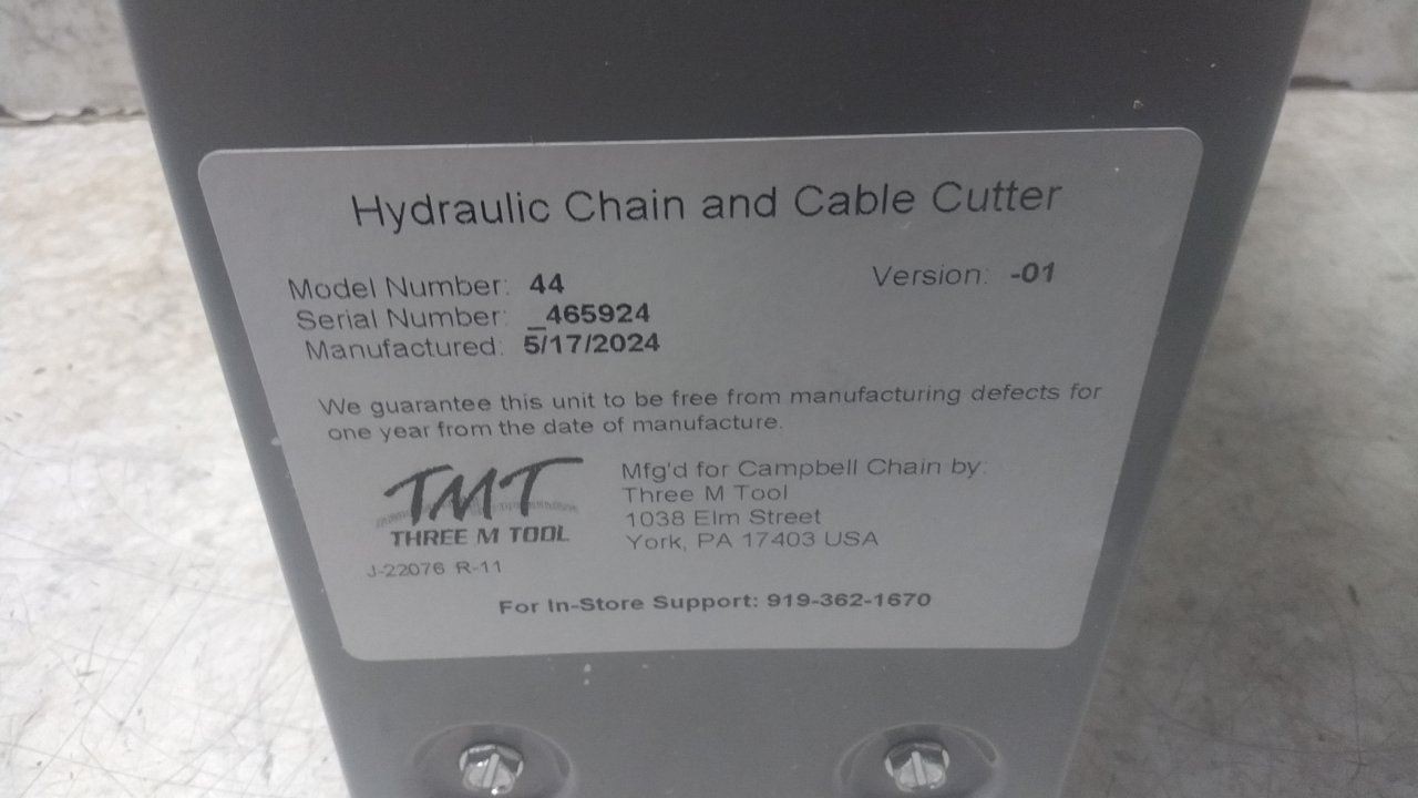 Campbell 7508495 3/8 In Diameter Capacity Hydraulic Chain Cutter