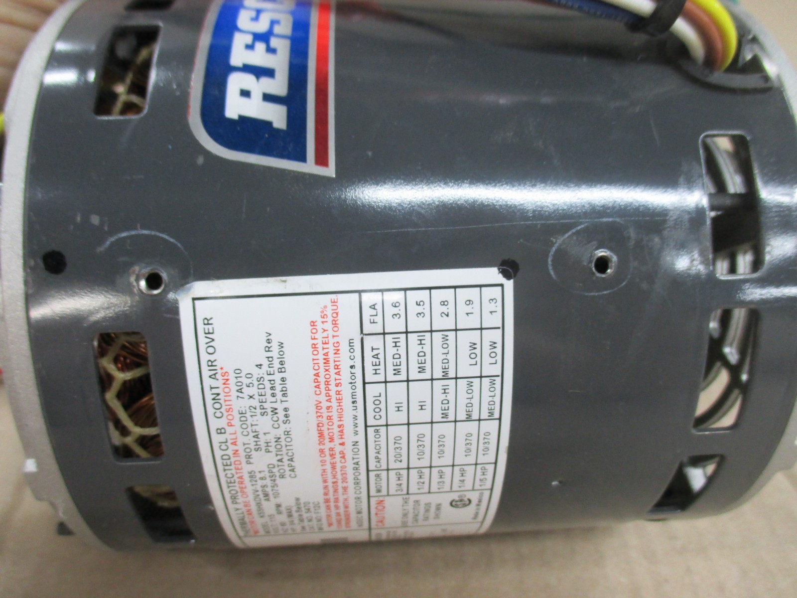 K55HXDVV-1285 US MOTOR ELECTRIC MOTOR 3/4HP
