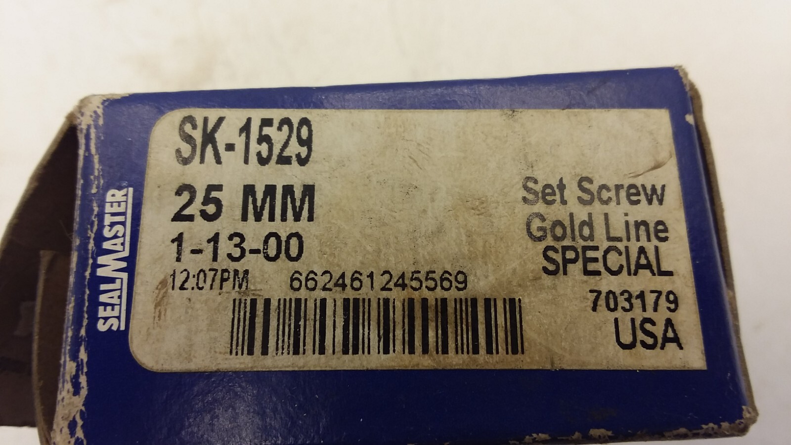 SEALMASTER SK-1529 BEARING 0.98″/25MM ID 2″/50.8MM OD NIB
