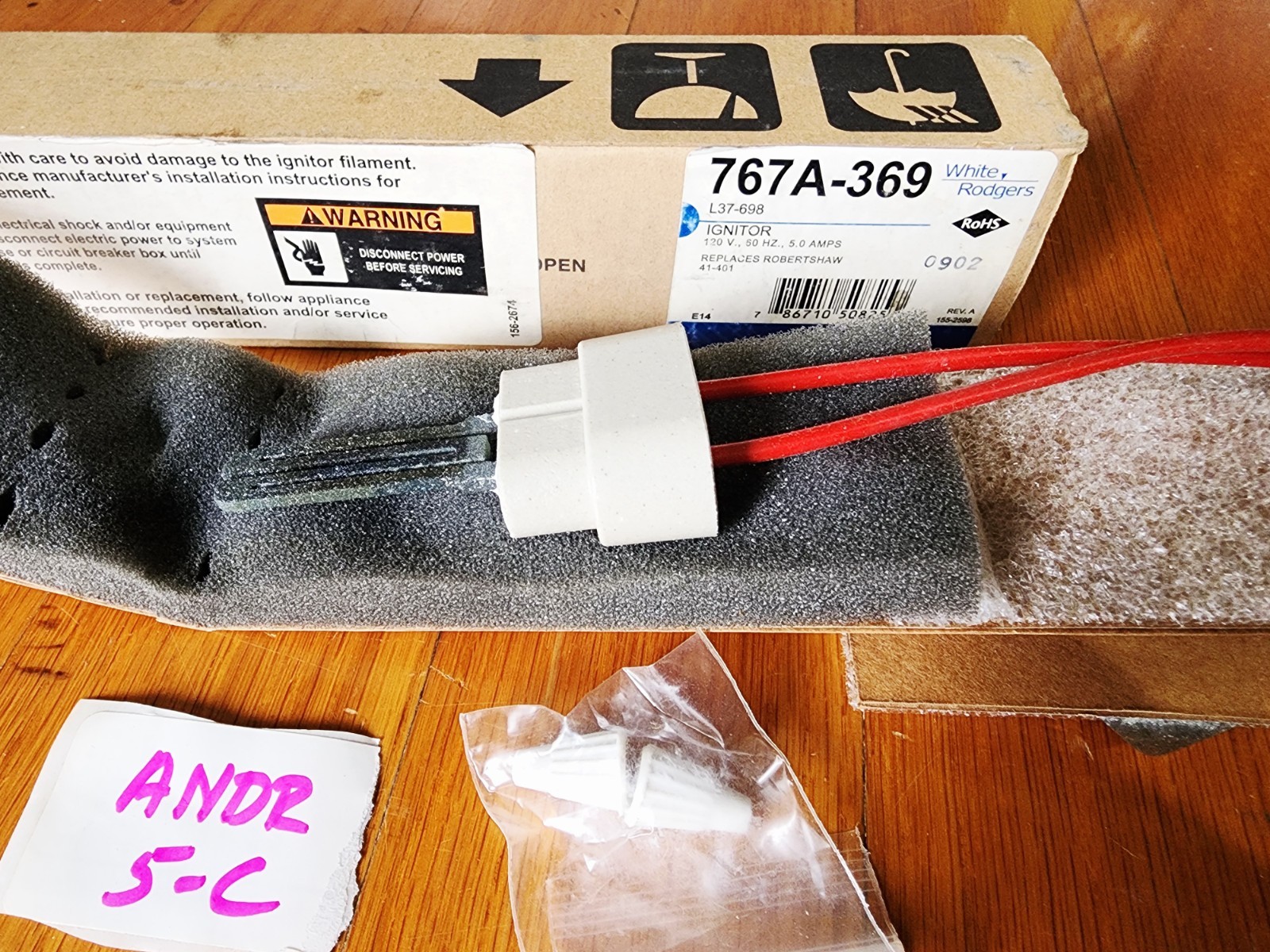 White Rodgers 767A369 Igniter