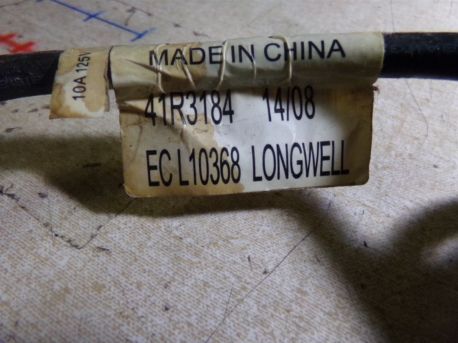 NEW Longwell 41R3184 ECL10368 Power Cord Cable *FREE SHIPPING*