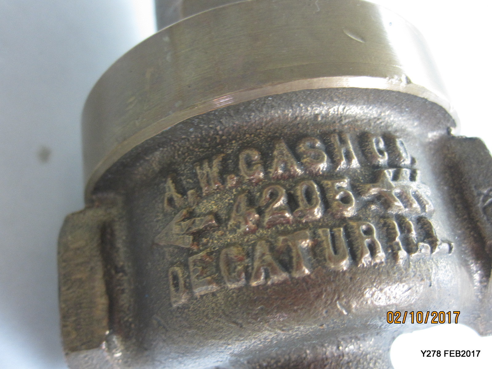 A.W. CASH CO. 4205 REGULATOR DECATUR ILL.