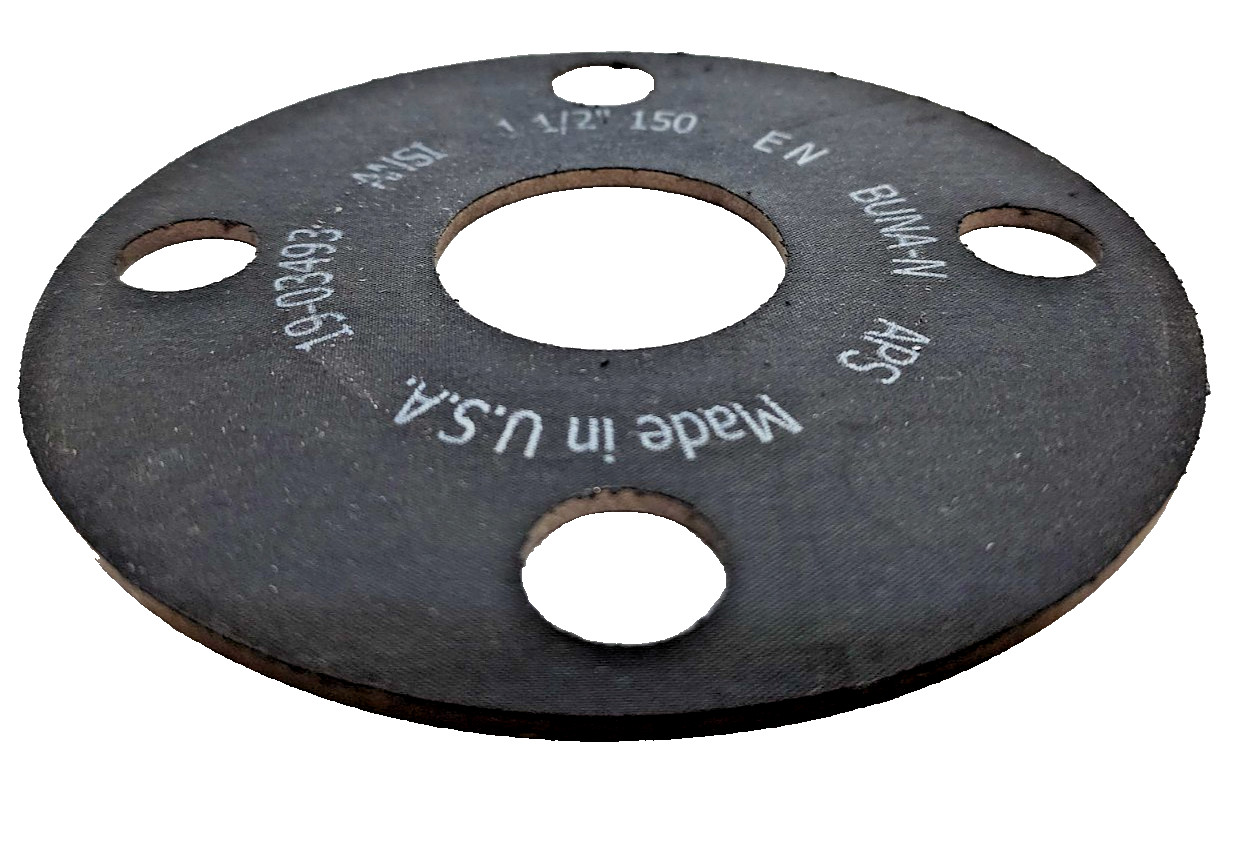 Full Face Buna-N 19-03493 Flange Gasket for 5″ Pipe, 1/8″Thick, ANSI 1-1/2”-150