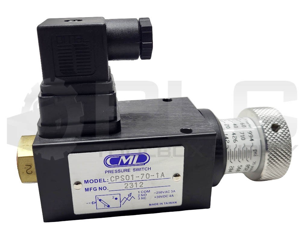 NEW CML CPS01-70-1A PRESSURE SWITCH HYDRAULIC 2312 250VAC 3A 30VDC 4A
