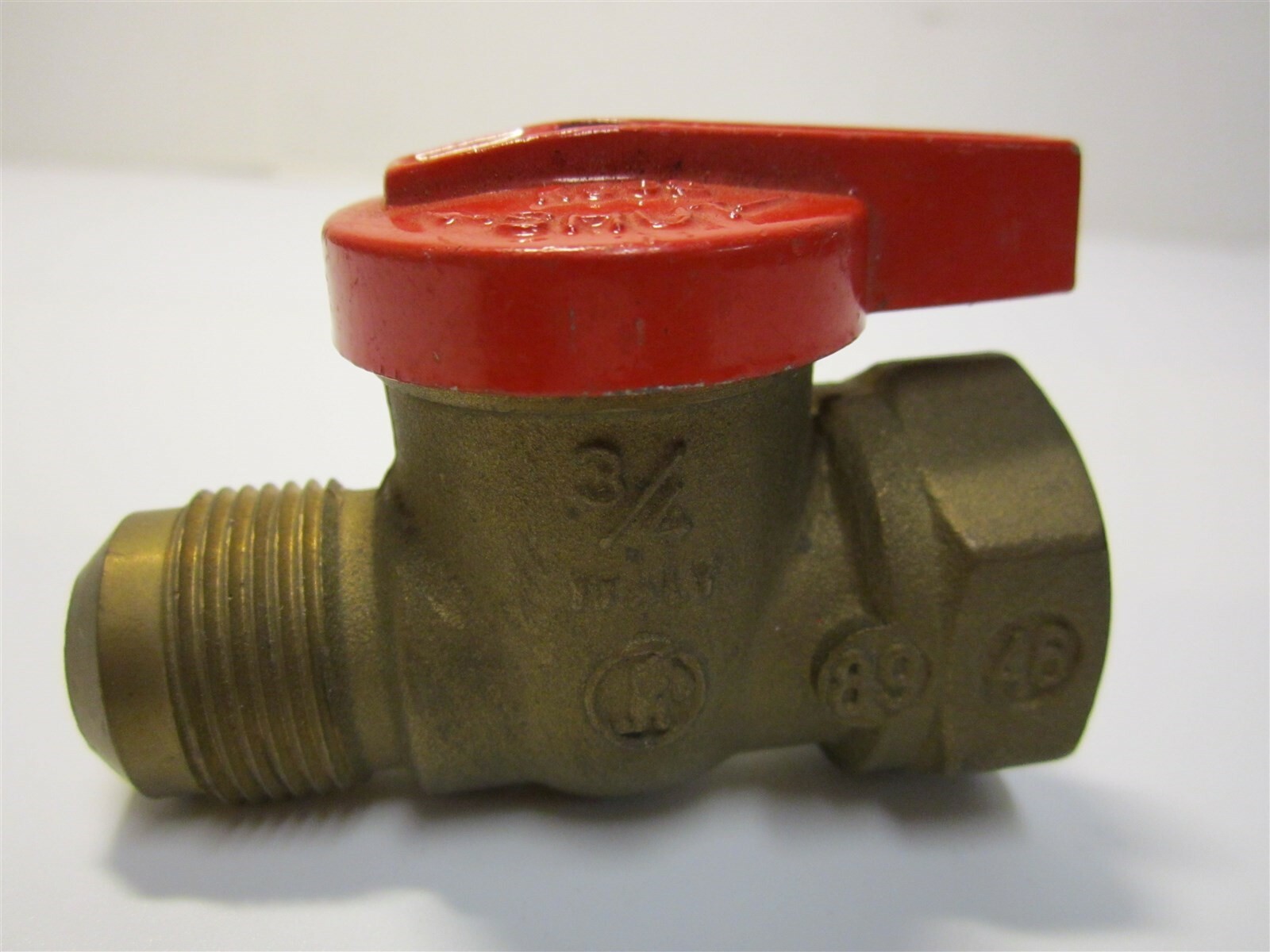 Brasscraft TBV10-12 Red Shut-Off Gas Ball Valves, Pipe Size 5/8″ x 3/4″
