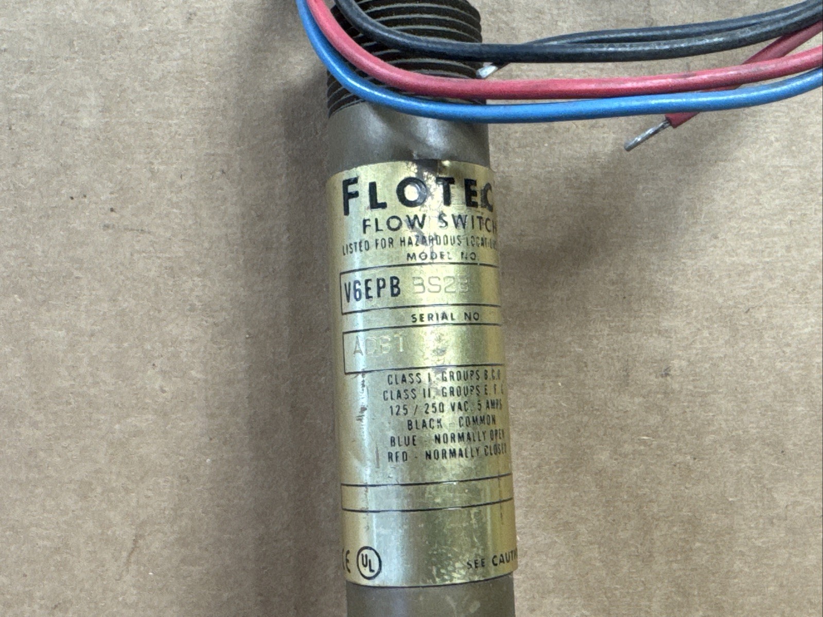 NEW FLOTEC V6EPB-BS2B Flow Switch 3/4” V6EPBBS2B WARRANTY FAST SHIPPING