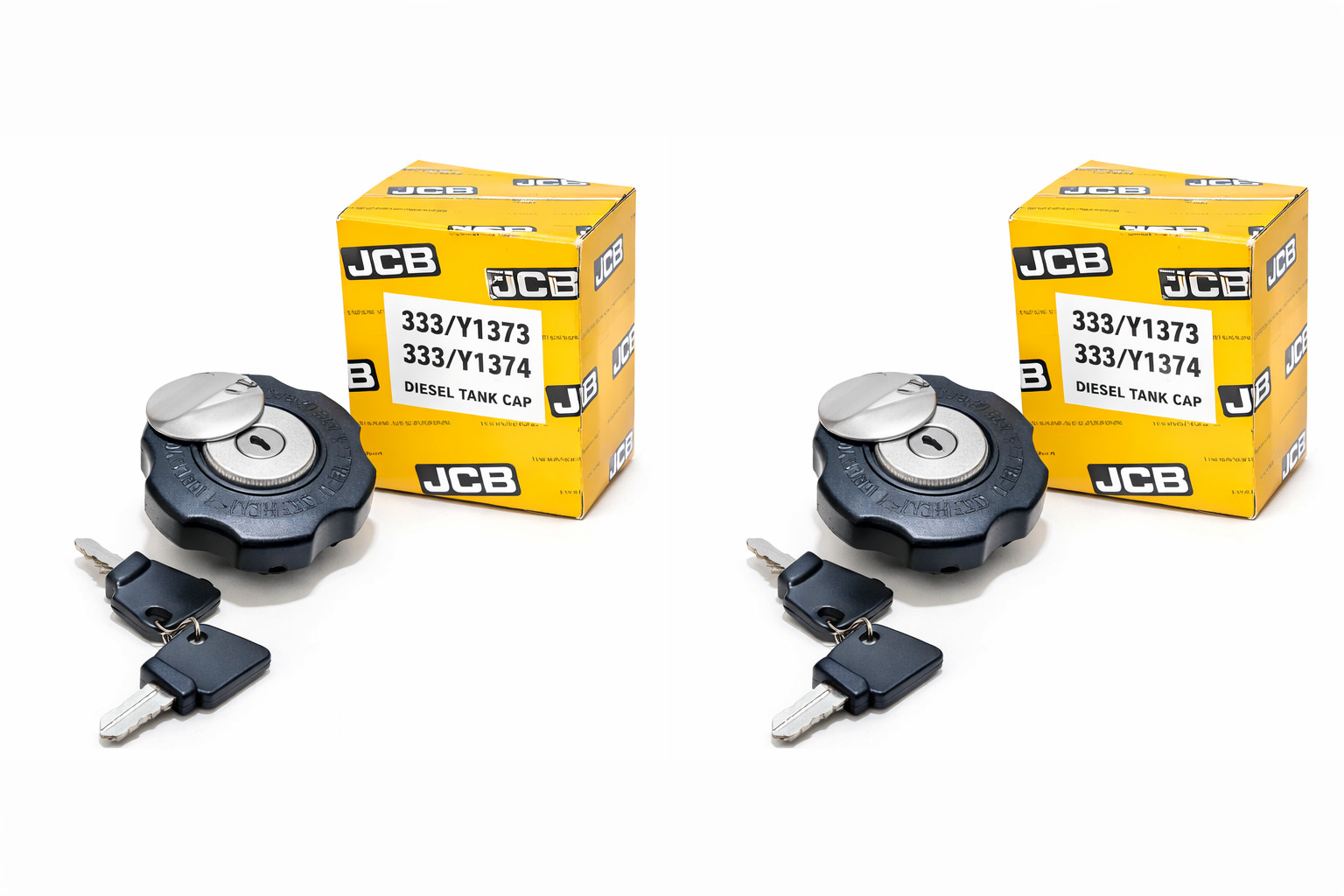 Genuine JCB Lockable Diesel Fuel Tank Cap W. 2 Keys OEM Type:333/Y1373 333/Y1374
