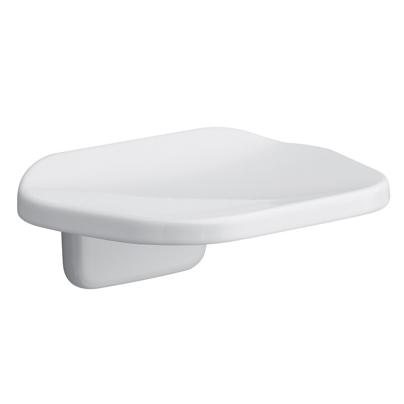 OakBrook 297-090607OB Bright White Die Cast Zinc Wall Mount Soap Dish 8 L in.