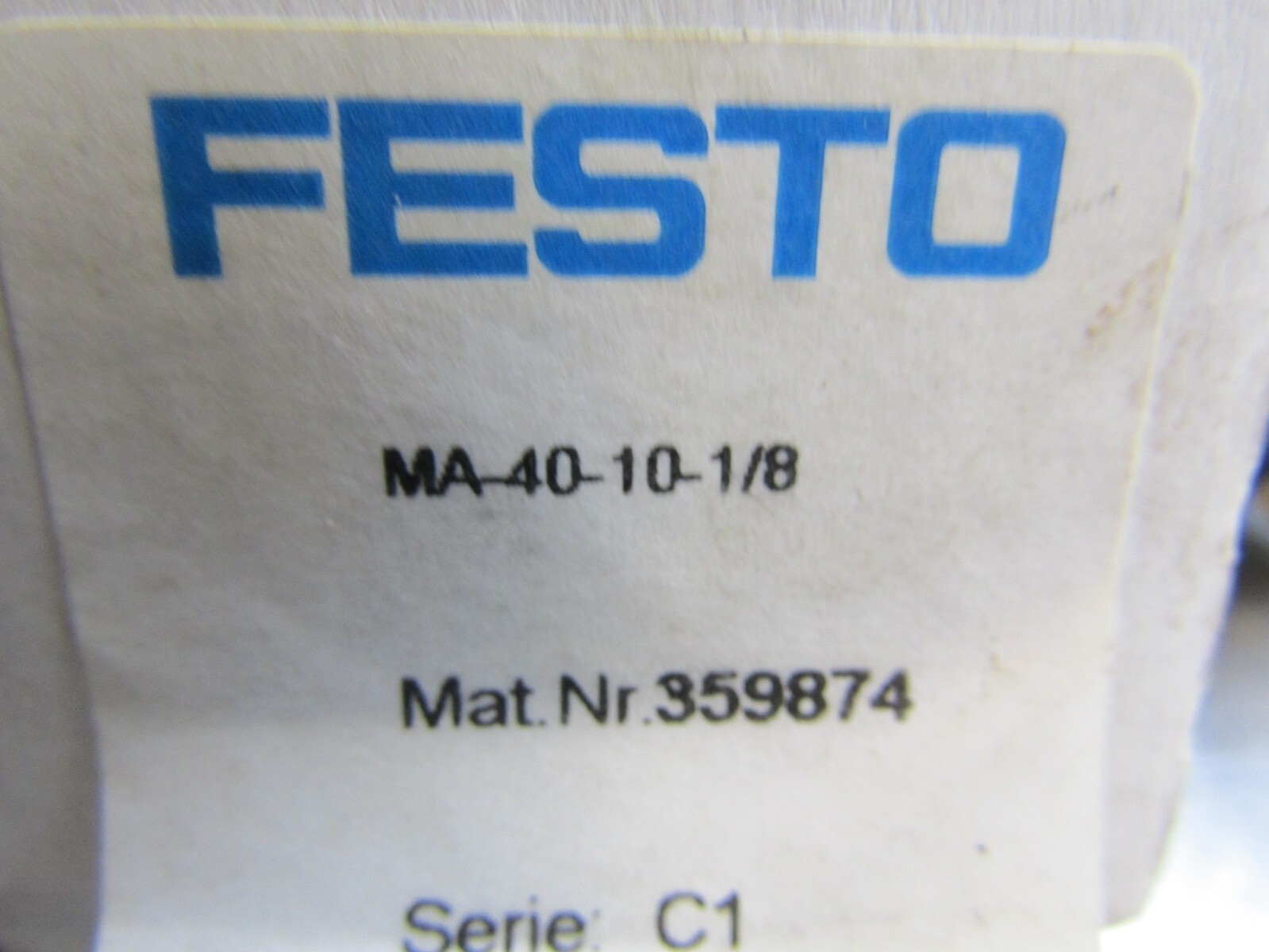 Festo MA-40-10-1/8 Gauge 359874