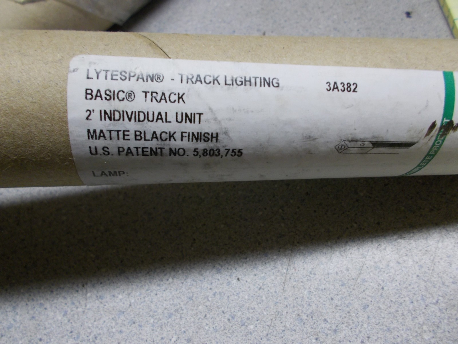 NEW Lytespan 6000BK-3A382 2′ Individual Matte Black Track Light *FREE SHIPPING*