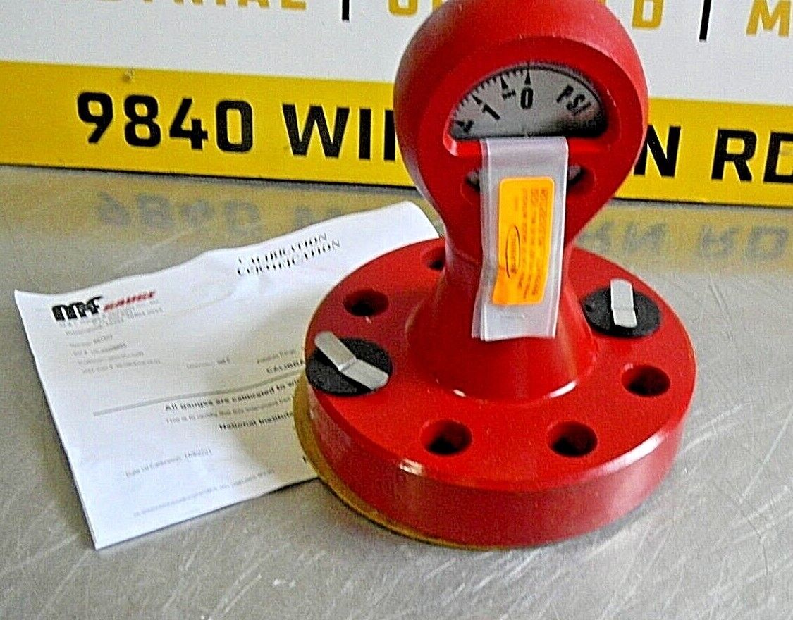 NATIONAL OILWELL VARCO TYPE F FLANGED PRESSURE GAUGE 0-6000 PSI W/ CERTIFICATION
