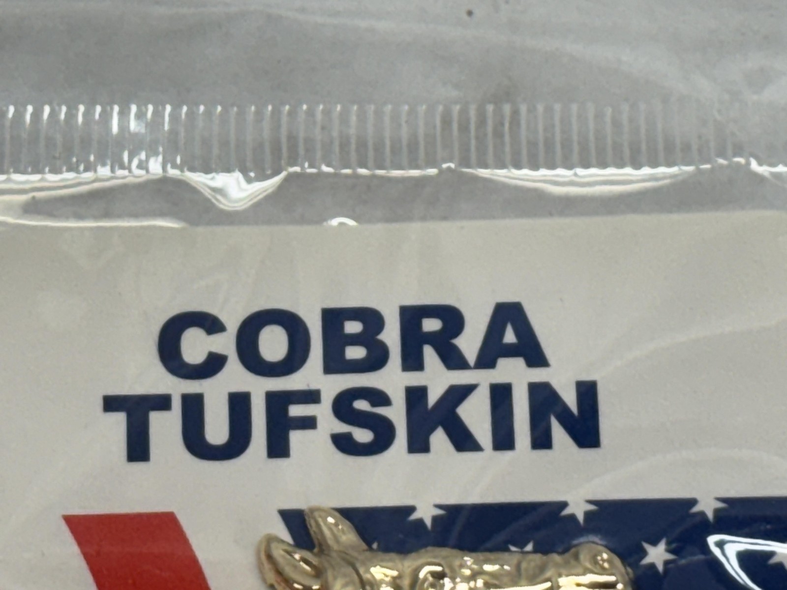 Cobra Tufskin Horse Head Lapel Pins Set of 2 Patriotic USA Flag Gold Tone Lot 5