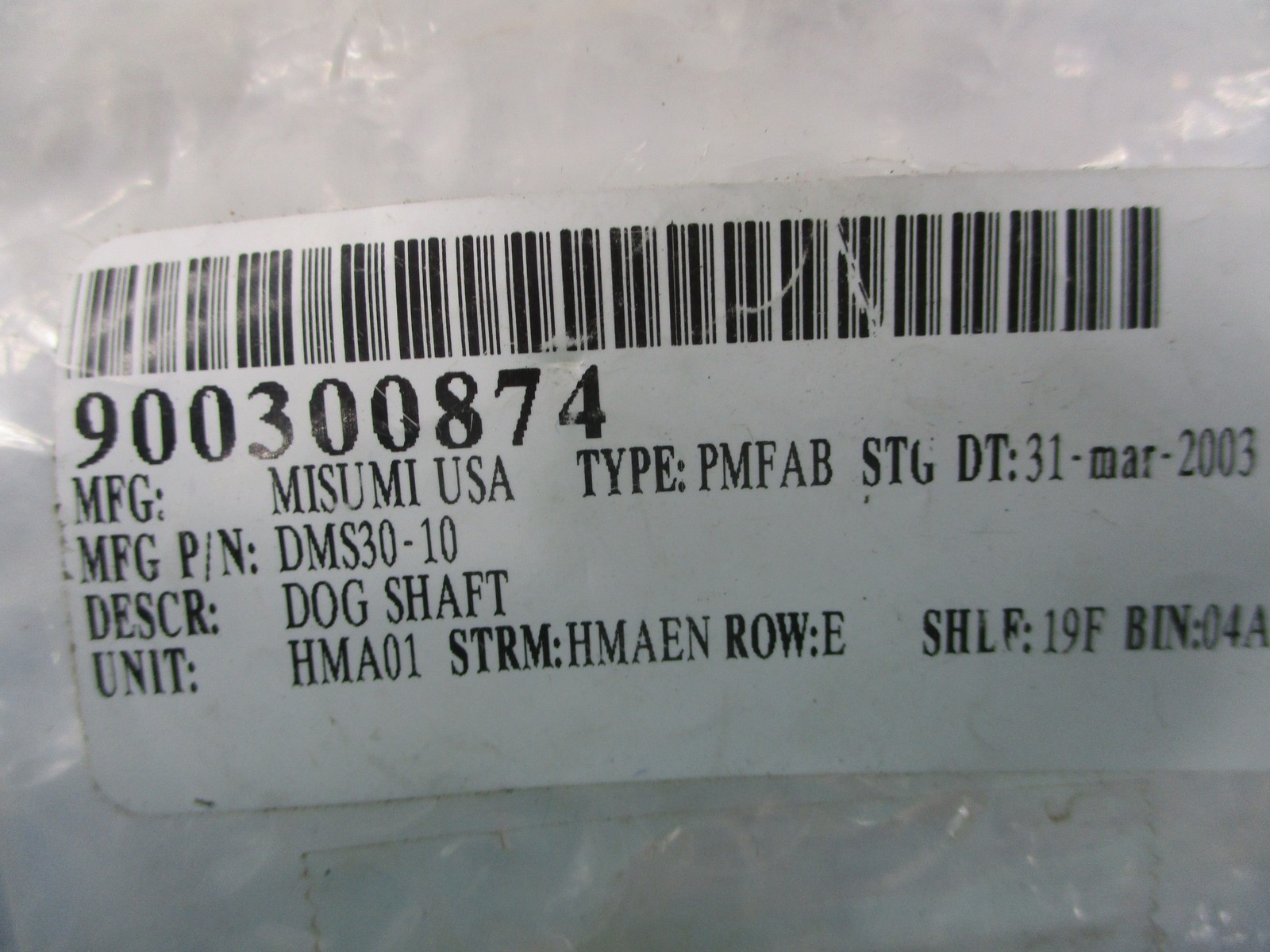 MISUMI DMS30-10 DOG SHAFT NSNP