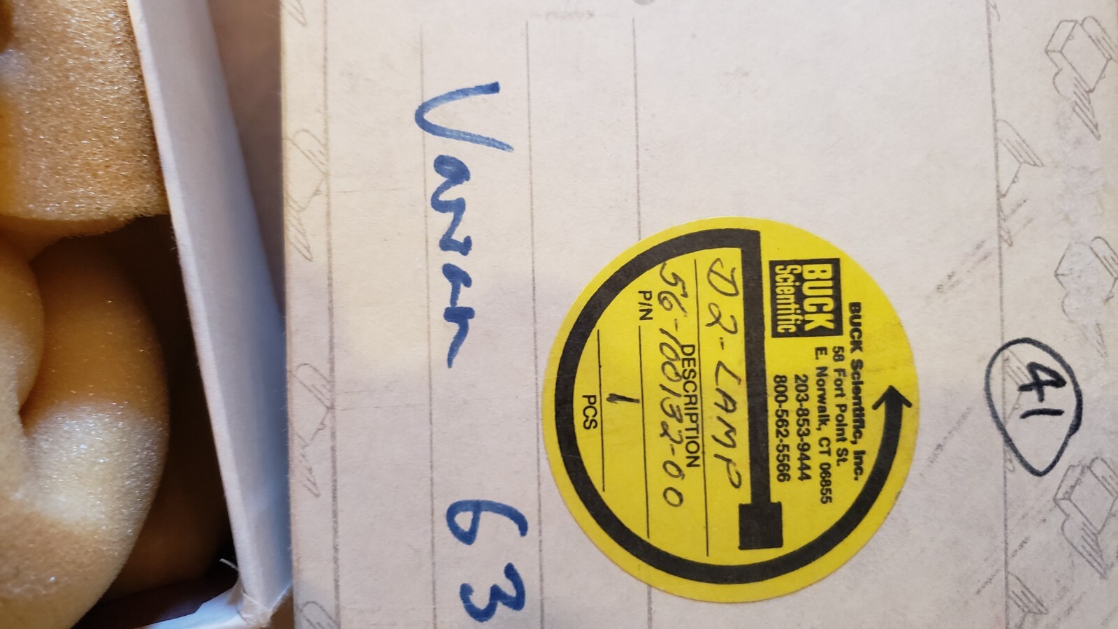 NEW Old Stock Buck Deuterium Lamp Light 4 UV Spectrophotometer 634 # L613-04 +