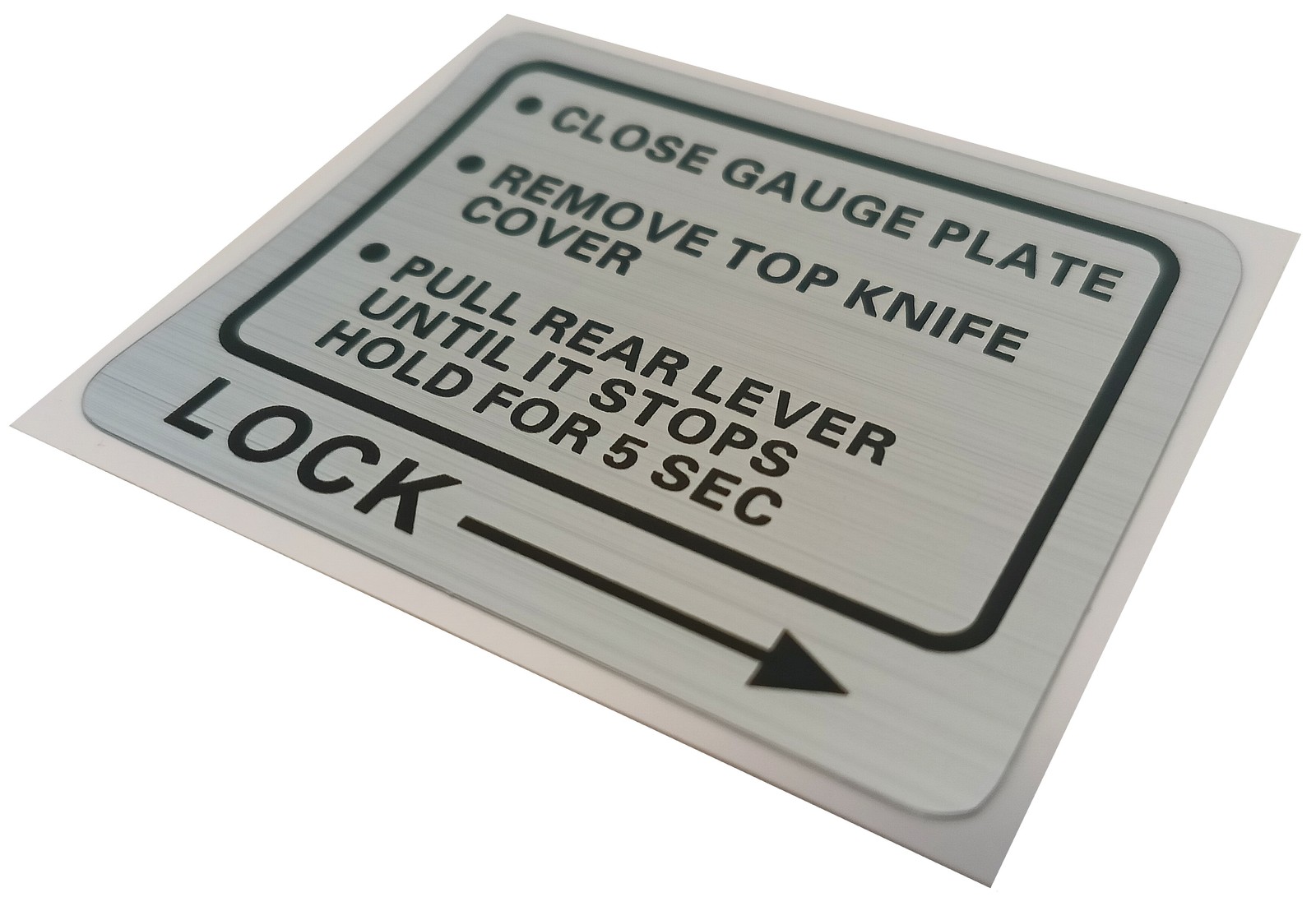 OCS Parts Hobart 00-437239 Instruction Label for Hobart 2000 Series Slicers