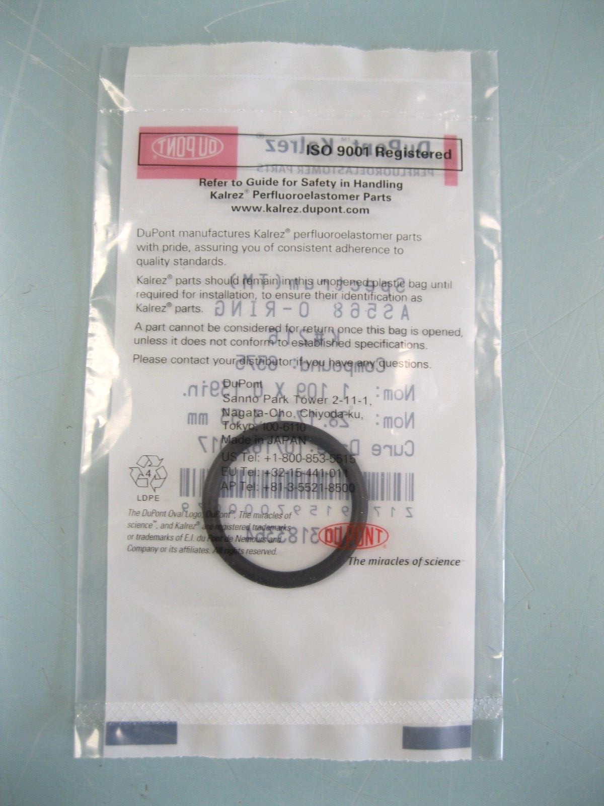 NEW Sealed DuPont Kalrez Spectrum K#216 Compound 6375 O-Ring L22