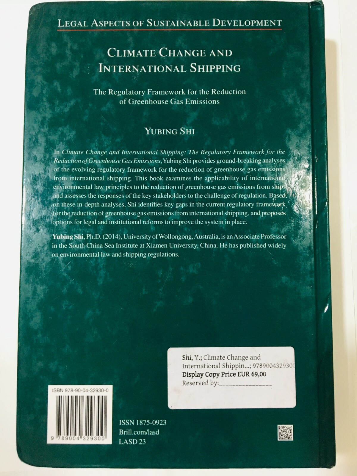 Climate Change and International Shipping by Yubing Shi