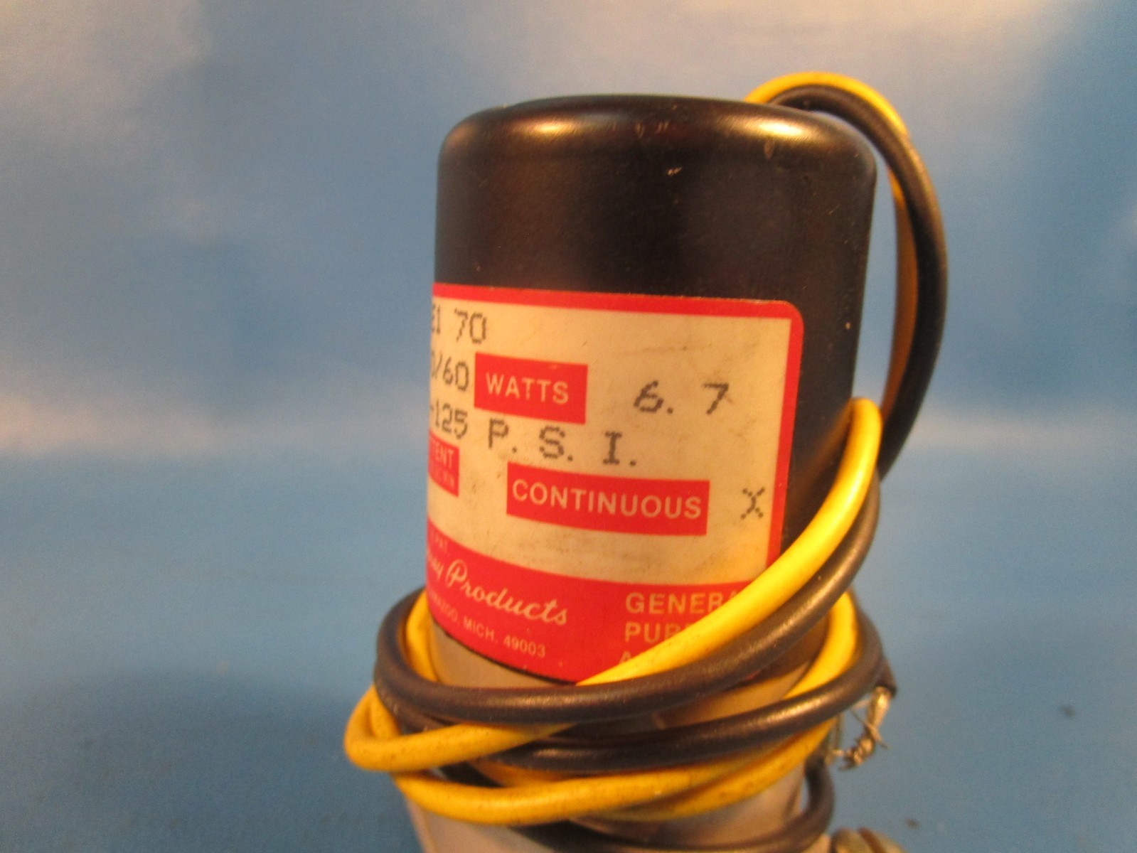 Humphrey T062E1 3 10 36, 120-50/60 SOLENOID VALVE, C0188, INTERMITTENT, 8.2W