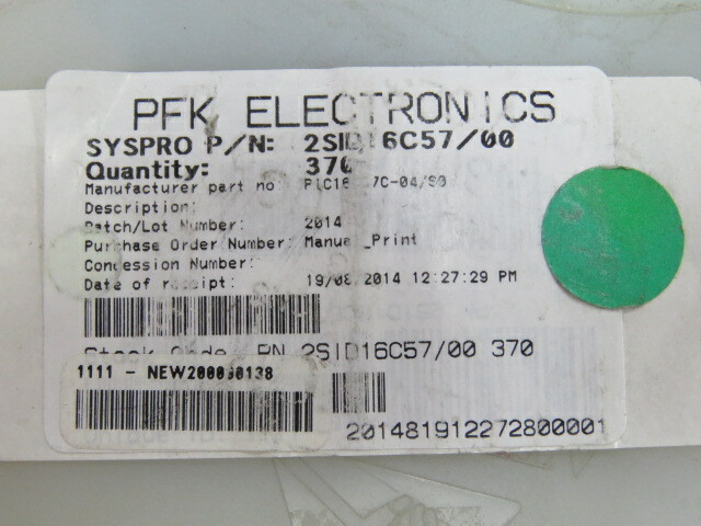 MICROCHIP TECHNOLOGY PIC16C57CT04SO Qty of 25 per Lot 8-BIT, OTPROM, 4MHz, RISC