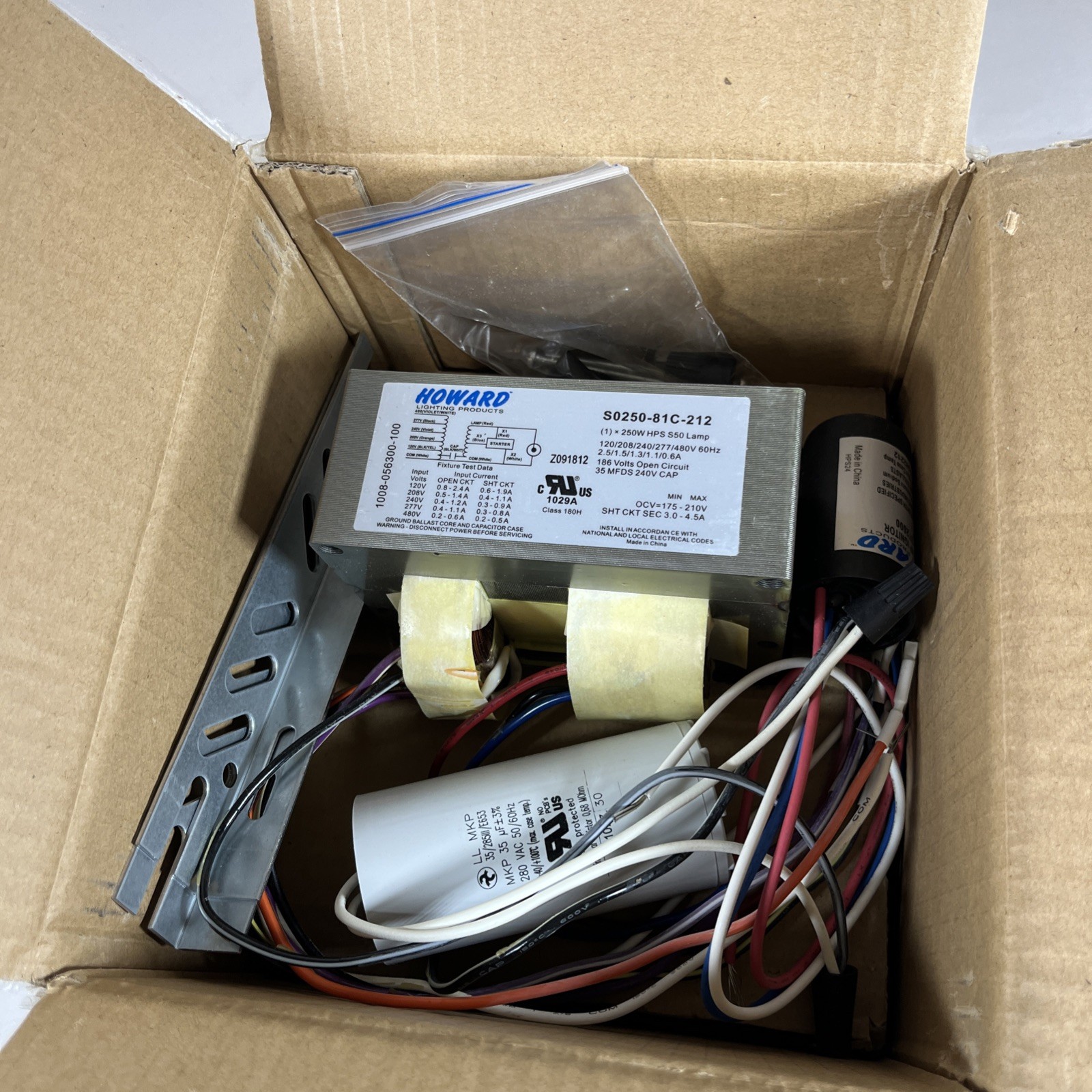 Howard Industries S-250-5T-CWA-K Ballast Assembly Part # 1093-910329-350 – NIB