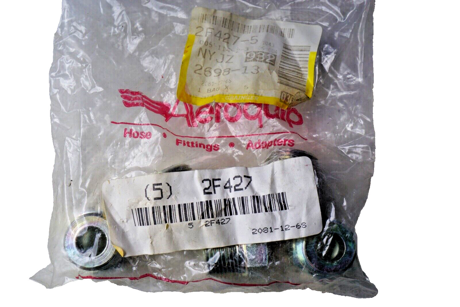 Aeroquip Hydraulic Hose Adapters(8) 3/4 x 3/8 Male x Female, NPTF x NPTF 2F427