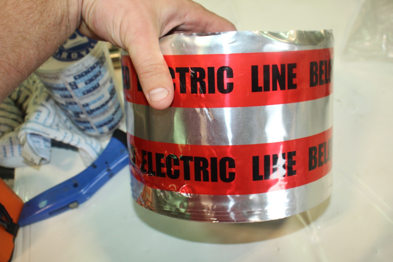 Electric Cable Detectable Marking Tape Roll 6″ x 1000′