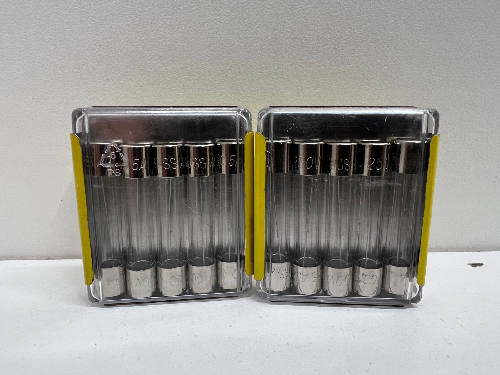 LOT OF (10) NEW OLD STOCK! EATON BUSSMANN 5A MINIATURE FUSES AGC-5-R