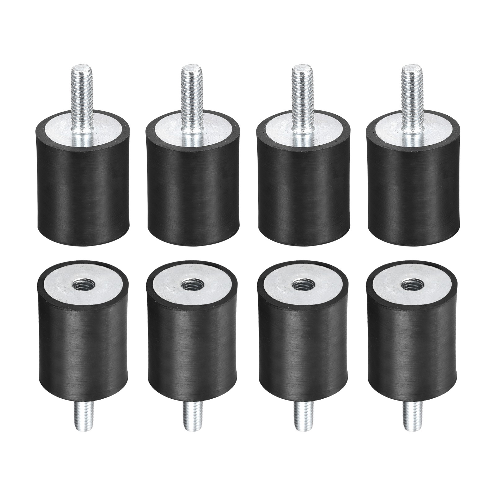 8Pcs M6 Male/Female Rubber Mount D25mmxH30mm