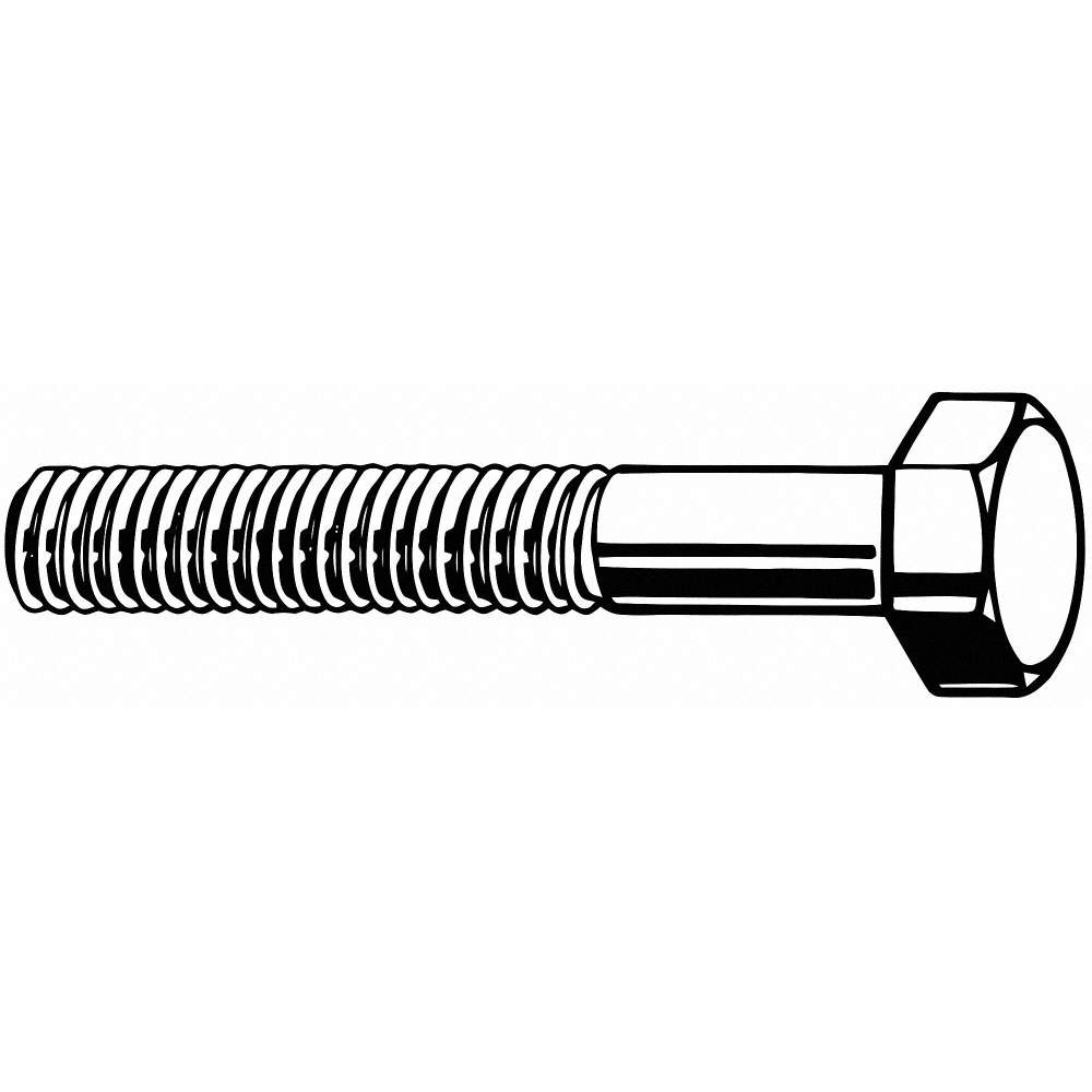 GRAINGER APPROVED N04100.037.0225 HxHdCpScrw,Steel,2.25″,3/8″-16,25PK 54FW03