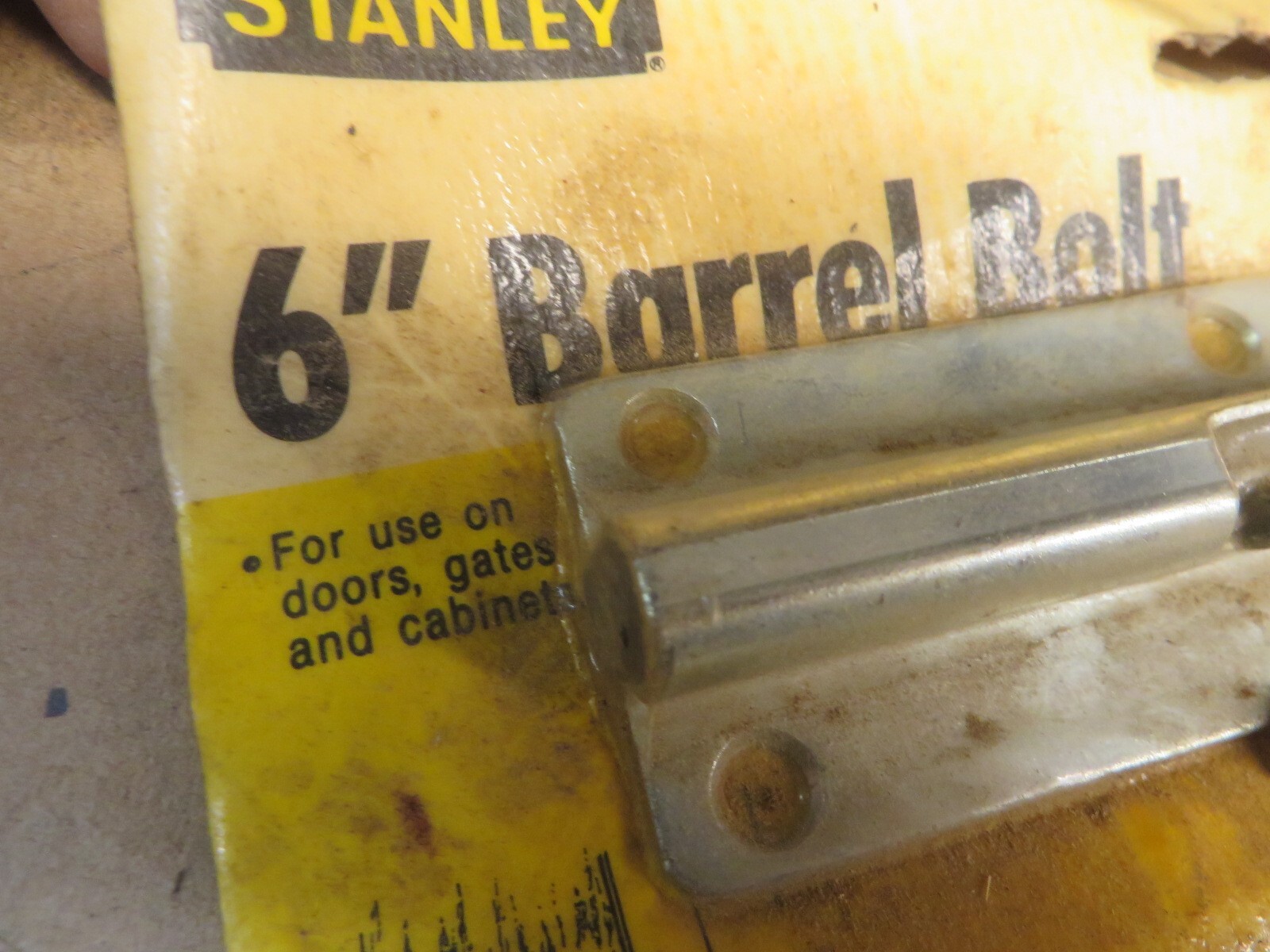 STANLEY 6 ” BARREL BOLT DOOR BOLT NOS # 75-8345 NOS