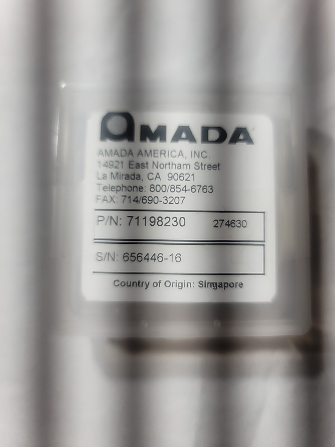 (NEW) Amada 71198230 ZnSe output coupler / partial reflect CO2 Laser Mirror